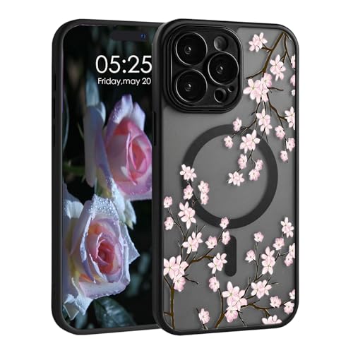 Uioeua Magnetische Blumen-Schutzhülle für iPhone 16 Pro, niedliches, klares, mattiertes Blumenmuster mit Objektivschutz, kompatibel mit MagSafe für Damen und Mädchen, Schutzhülle für iPhone 16 Uioeua Magnetische Blumen-Schutzhülle für iPhone 16 Pro, niedliches, klares, mattiertes Blumenmuster mit Objektivschutz, kompatibel mit MagSafe für Damen und Mädchen, Schutzhülle für iPhone 16 von Uioeua