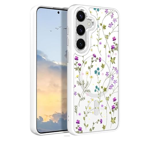 Uioeua Magnetische Schutzhülle für Samsung Galaxy S24, Ctue Branch, Blumenmuster, mattiert, militärischer Fallschutz, schlanke, durchscheinende, matte Hülle für Samsung Galaxy S24, Weiß Uioeua Magnetische Schutzhülle für Samsung Galaxy S24, Ctue Branch, Blumenmuster, mattiert, militärischer Fallschutz, schlanke, durchscheinende, matte Hülle für Samsung Galaxy S24, Weiß von Uioeua