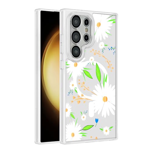 Uioeua Magnetische Schutzhülle für Samsung Galaxy S24 Ultra, Ctue Gänseblümchenmuster, mattiert, durchscheinend, militärischer Fallschutz, schlanke, durchscheinende, matte Hülle für Samsung Galaxy S24 Uioeua Magnetische Schutzhülle für Samsung Galaxy S24 Ultra, Ctue Gänseblümchenmuster, mattiert, durchscheinend, militärischer Fallschutz, schlanke, durchscheinende, matte Hülle für Samsung Galaxy S24 von Uioeua