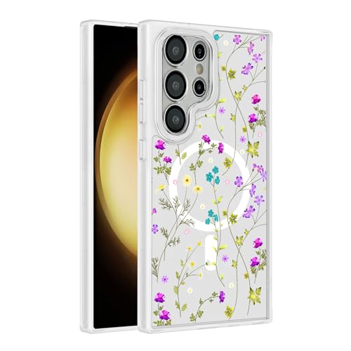 Uioeua Magnetische Schutzhülle für Samsung Galaxy S24 Ultra, Ctue-Zweig, Blumenmuster, mattierte Schale mit Fallschutz in Militärqualität, schlanke, durchscheinende, matte Schutzhülle für Samsung Uioeua Magnetische Schutzhülle für Samsung Galaxy S24 Ultra, Ctue-Zweig, Blumenmuster, mattierte Schale mit Fallschutz in Militärqualität, schlanke, durchscheinende, matte Schutzhülle für Samsung von Uioeua