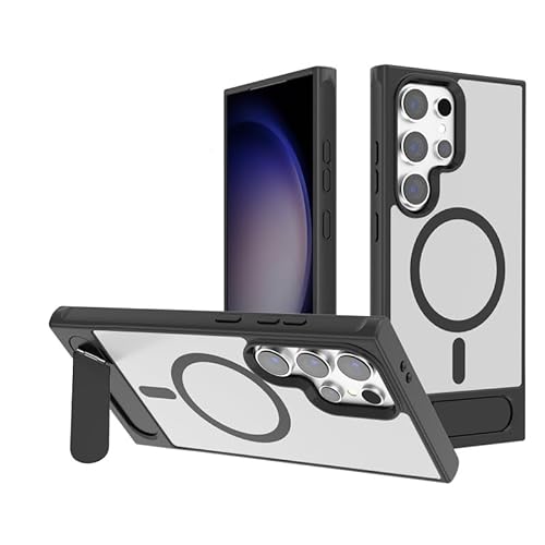 Uioeua Magnetische Schutzhülle für Samsung Galaxy S24 Ultra, luxuriös, integrierter, unsichtbarer Ring-Ständer mit Fallschutz in Militärqualität, schlanke, durchscheinende, matte Schutzhülle für Uioeua Magnetische Schutzhülle für Samsung Galaxy S24 Ultra, luxuriös, integrierter, unsichtbarer Ring-Ständer mit Fallschutz in Militärqualität, schlanke, durchscheinende, matte Schutzhülle für von Uioeua