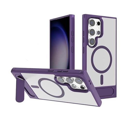 Uioeua Magnetische Schutzhülle für Samsung Galaxy S24 Ultra, luxuriös, integrierter, unsichtbarer Ring-Ständer mit Fallschutz in Militärqualität, schlanke, durchscheinende, matte Schutzhülle für Uioeua Magnetische Schutzhülle für Samsung Galaxy S24 Ultra, luxuriös, integrierter, unsichtbarer Ring-Ständer mit Fallschutz in Militärqualität, schlanke, durchscheinende, matte Schutzhülle für von Uioeua