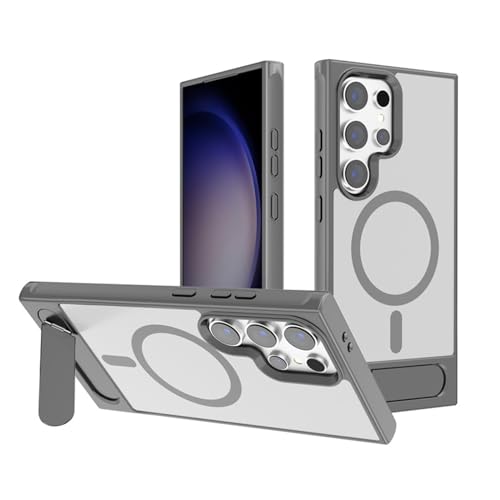 Uioeua Magnetische Schutzhülle für Samsung Galaxy S24 Ultra, luxuriös, integrierter, unsichtbarer Ring-Ständer mit Fallschutz in Militärqualität, schlanke, durchscheinende, matte Schutzhülle für Uioeua Magnetische Schutzhülle für Samsung Galaxy S24 Ultra, luxuriös, integrierter, unsichtbarer Ring-Ständer mit Fallschutz in Militärqualität, schlanke, durchscheinende, matte Schutzhülle für von Uioeua