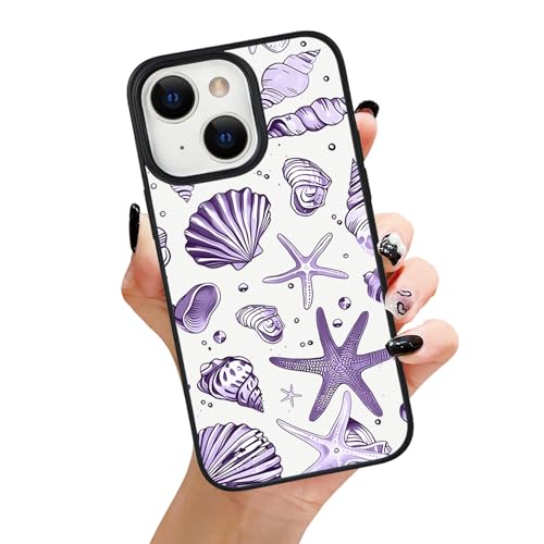 Uioeua Magnetische Schutzhülle für iPhone 13, niedliche Küstenstrände, Sommer, violett, Muschel, Ästhetik, kompatibel mit Magsafe, für Damen und Mädchen, Silikon, stoßfest, für iPhone 13, Violett Uioeua Magnetische Schutzhülle für iPhone 13, niedliche Küstenstrände, Sommer, violett, Muschel, Ästhetik, kompatibel mit Magsafe, für Damen und Mädchen, Silikon, stoßfest, für iPhone 13, Violett von Uioeua