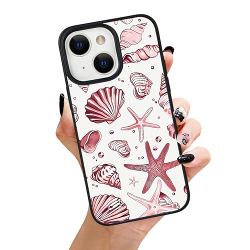 Uioeua Magnetische Schutzhülle für iPhone 14 Plus, niedliche Küstenstrand, Sommer, rote Muschel, Ästhetik, kompatibel mit Magsafe, für Damen und Mädchen, Silikon, stoßfest, Rot Uioeua Magnetische Schutzhülle für iPhone 14 Plus, niedliche Küstenstrand, Sommer, rote Muschel, Ästhetik, kompatibel mit Magsafe, für Damen und Mädchen, Silikon, stoßfest, Rot von Uioeua