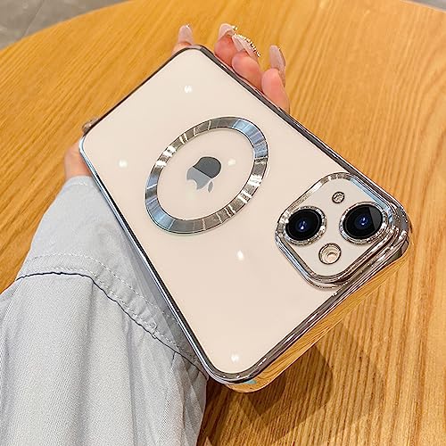 Uioeua Magnetische transparente Schutzhülle für iPhone 12 Mini, luxuriös, glitzernd, transparent, stoßfest, MagSafe-Hülle mit vollständigem Kameralinsenschutz, für iPhone 12 Mini, Damen, Mädchen, Uioeua Magnetische transparente Schutzhülle für iPhone 12 Mini, luxuriös, glitzernd, transparent, stoßfest, MagSafe-Hülle mit vollständigem Kameralinsenschutz, für iPhone 12 Mini, Damen, Mädchen, von Uioeua
