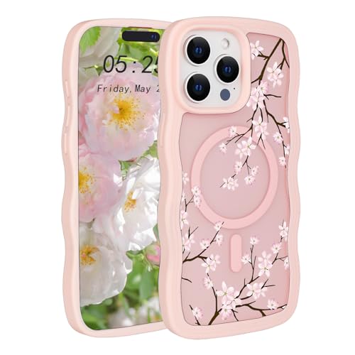 Uioeua Schutzhülle für iPhone 14 Pro Max, niedliches Brach-Blumenmuster mit Wellenrahmen, durchscheinende, matte Rückseite, Silikon, für Damen und Mädchen, für iPhone 14 Pro Max, Blumenmuster Uioeua Schutzhülle für iPhone 14 Pro Max, niedliches Brach-Blumenmuster mit Wellenrahmen, durchscheinende, matte Rückseite, Silikon, für Damen und Mädchen, für iPhone 14 Pro Max, Blumenmuster von Uioeua