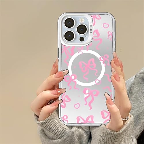 Uioeua Schutzhülle für iPhone 14 Pro Max, süßes weißes Schleifenmuster mit Laser, glitzernd, glänzend, für Damen und Mädchen, Silikon, stoßfest, für iPhone 14 Pro Max, Schleife 2 Uioeua Schutzhülle für iPhone 14 Pro Max, süßes weißes Schleifenmuster mit Laser, glitzernd, glänzend, für Damen und Mädchen, Silikon, stoßfest, für iPhone 14 Pro Max, Schleife 2 von Uioeua