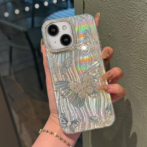 Uioeua Schutzhülle für iPhone 15 Plus, niedliches glitzerndes Schmetterlings-Design, mit 3D-Schleife, Perle und Diamant-Linse, für Damen und Mädchen, stoßfeste Schutzhülle für iPhone 15 Plus Uioeua Schutzhülle für iPhone 15 Plus, niedliches glitzerndes Schmetterlings-Design, mit 3D-Schleife, Perle und Diamant-Linse, für Damen und Mädchen, stoßfeste Schutzhülle für iPhone 15 Plus von Uioeua