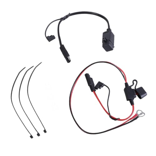 USB-Adapter, 2,1 A, Auto- und Motorrad-Lade-Set mit langem Verlängerungskabel für Handy und Tablets, Schwarz USB-Adapter, 2,1 A, Auto- und Motorrad-Lade-Set mit langem Verlängerungskabel für Handy und Tablets, Schwarz von Uitndvyte