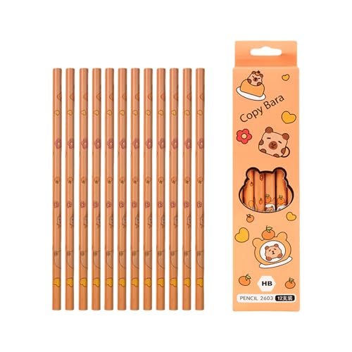 Uitndvyte 12 PCs Schreiben Von Stiften Mit Radierbleistiften Multifunktionale Stifte Cartoon Tierstifte Holzstifte von Uitndvyte