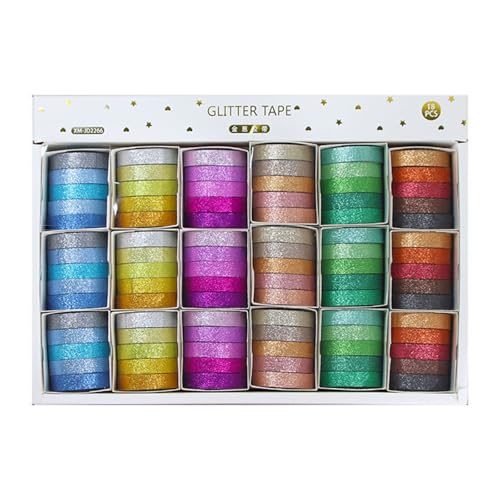 Uitndvyte 18 Box Creative Washis Tape Dekoratives Band Glitzernde Handwerkskunsthandwerk Für Zeitschriften Scrapbooking Wraping Uitndvyte 18 Box Creative Washis Tape Dekoratives Band Glitzernde Handwerkskunsthandwerk Für Zeitschriften Scrapbooking Wraping von Uitndvyte