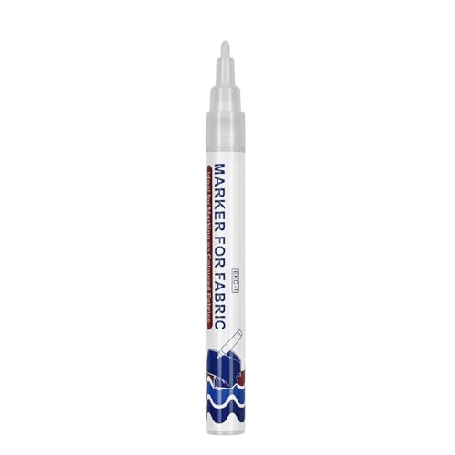 Uitndvyte Weißer Stoffmarker, permanenter Stoffstift, 2 mm Strichbreite, schnell trocknend, wasserabweisend, für Kleidung, Tasche, Schuhe, Malerei, Zeichnung Uitndvyte Weißer Stoffmarker, permanenter Stoffstift, 2 mm Strichbreite, schnell trocknend, wasserabweisend, für Kleidung, Tasche, Schuhe, Malerei, Zeichnung von Uitndvyte