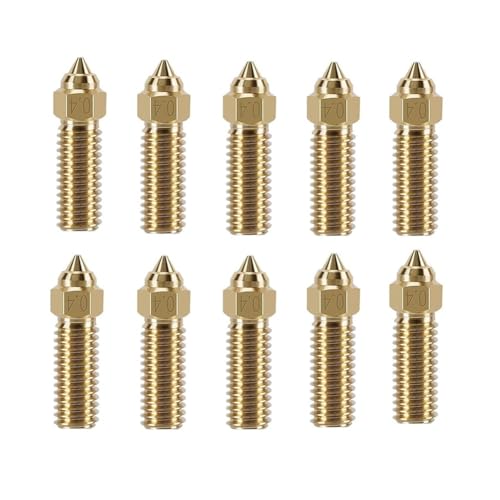 Ujjdwiurgh 10-Teiliges K1-Messingdüsen-Set, 3D-Drucker, 10-Teiliges Hochgeschwindigkeits-0,4-Mm-Düsen-Set für K1, K1 Max, Langlebig, Einfach zu Bedienen von Ujjdwiurgh