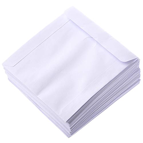 Ujjdwiurgh 100 Papier CD Sleeves Schutzhuellen Huelse Aufbewahrung Tasche mit und Klappe von Ujjdwiurgh