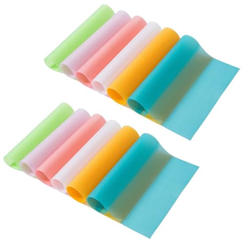 Ujjdwiurgh 12 Pack KüHlschrank Matten, Waschbare KüHlschrank Einlagen, KüHlschrank Unterlage, Leicht zu Reinigende Regal Einlage, Schneidbare KüChen Matte Ujjdwiurgh 12 Pack KüHlschrank Matten, Waschbare KüHlschrank Einlagen, KüHlschrank Unterlage, Leicht zu Reinigende Regal Einlage, Schneidbare KüChen Matte von Ujjdwiurgh