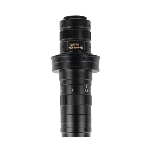 Ujjdwiurgh 150-Facher Zoom, C-Mount-Objektiv, 0,7- Bis 4,5-Fache Vergrößerung, Kontinuierliches Glasobjektiv, 25 Mm, für HD-VGA-USB-Industrie-Videomikroskop, Einfache Installation Ujjdwiurgh 150-Facher Zoom, C-Mount-Objektiv, 0,7- Bis 4,5-Fache Vergrößerung, Kontinuierliches Glasobjektiv, 25 Mm, für HD-VGA-USB-Industrie-Videomikroskop, Einfache Installation von Ujjdwiurgh