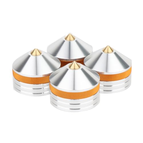 Ujjdwiurgh 4 Stück Lautsprecherständer-Füße, Metallspikes, Bodenfuß, Nagel, Verstärker-Fußpolster für Lautsprecher, Schuhe, Spike Shock, Silber Ujjdwiurgh 4 Stück Lautsprecherständer-Füße, Metallspikes, Bodenfuß, Nagel, Verstärker-Fußpolster für Lautsprecher, Schuhe, Spike Shock, Silber von Ujjdwiurgh
