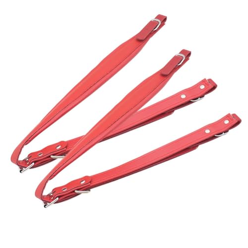 Ujjdwiurgh Akkordeongurt, Gepolsterter Bass-Akkordeon, Schultergurte Aus PU-Leder, Verstellbarer Gürtel für 16–120 Bass-Akkordeon, Rot, Langlebig, Einfache Installation von Ujjdwiurgh
