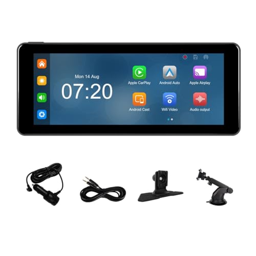 Ujjdwiurgh Drahtloses Carplay Android Auto Tragbares Autoradio mit Frontkamera, Dashcam 6,86 Autoradioempfänger Bluetooth Langlebig Einfach zu Bedienen Ujjdwiurgh Drahtloses Carplay Android Auto Tragbares Autoradio mit Frontkamera, Dashcam 6,86 Autoradioempfänger Bluetooth Langlebig Einfach zu Bedienen von Ujjdwiurgh