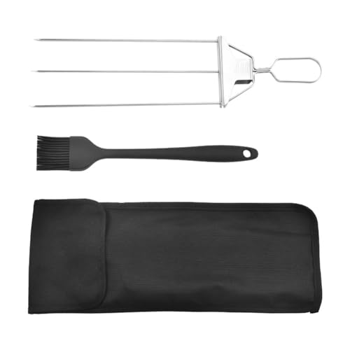 Ujjdwiurgh Edelstahl-Spieß-Set zum Grillen mit Schiebestange, Einfache Lebensmittelentnahme Ujjdwiurgh Edelstahl-Spieß-Set zum Grillen mit Schiebestange, Einfache Lebensmittelentnahme von Ujjdwiurgh