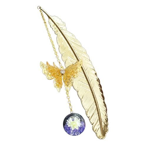 Ujjdwiurgh Metallfeder-Lesezeichen, Geburtstagsgeschenke für Frauen, Lehreranerkennungsgeschenke für Frauen, Leser, Buchliebhaber, Gold, Langlebig, Einfach zu Verwenden, 11,4 X 2,3 cm Ujjdwiurgh Metallfeder-Lesezeichen, Geburtstagsgeschenke für Frauen, Lehreranerkennungsgeschenke für Frauen, Leser, Buchliebhaber, Gold, Langlebig, Einfach zu Verwenden, 11,4 X 2,3 cm von Ujjdwiurgh