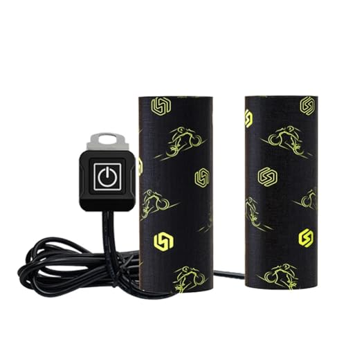 Ujjdwiurgh Motorrad-Heizgriff, 12 V, 3 Gänge, Wasserdicht, Lenkerheizung, Wärmer, Teile, Zubehör, Passend für Elektroroller, E-Bike Ujjdwiurgh Motorrad-Heizgriff, 12 V, 3 Gänge, Wasserdicht, Lenkerheizung, Wärmer, Teile, Zubehör, Passend für Elektroroller, E-Bike von Ujjdwiurgh