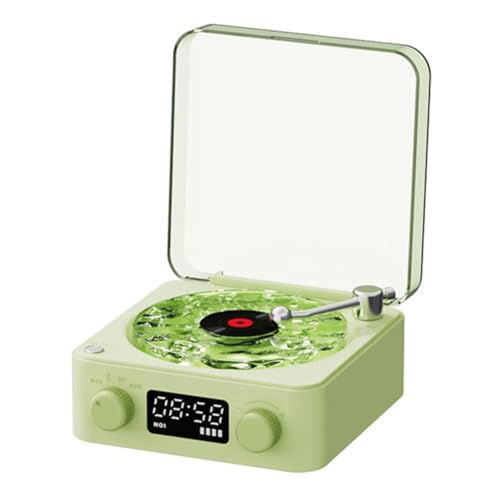 Ujjdwiurgh Neuer Retro-, Plattenspieler, Bluetooth-Audio, Hochwertiger Kabelloser Kleiner Lautsprecher, Tragbarer Subwoofer, Langlebig, Einfache Installation, Einfach zu Bedienen, Grün Ujjdwiurgh Neuer Retro-, Plattenspieler, Bluetooth-Audio, Hochwertiger Kabelloser Kleiner Lautsprecher, Tragbarer Subwoofer, Langlebig, Einfache Installation, Einfach zu Bedienen, Grün von Ujjdwiurgh
