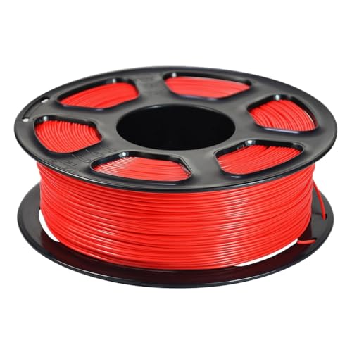Ujjdwiurgh PLA-3D-Druckerfilament, Sauber Gewickeltes PLA-Filament 1,75 Mm, Passend für die Meisten FDM-3D-Drucker, 1-Kg-Spule PLA-Filament Rot von Ujjdwiurgh