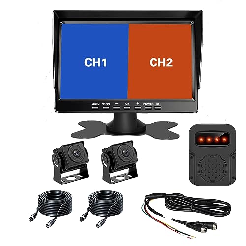 Ujjdwiurgh PZ612-2AHD-BSD 120 Grad Auto AHD 1080P 2 Megapixel 7 Vorne und Hinten 2-Wege-Rückspiegel-Monitor- von Ujjdwiurgh