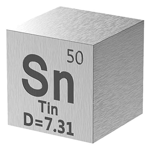 Ujjdwiurgh Tin Elements Sn Density Cube – Elements Collection Periodensystem – Laborexperiment-Material, DIY-Display, 25,4 Mm/1, Einfach zu Verwenden von Ujjdwiurgh
