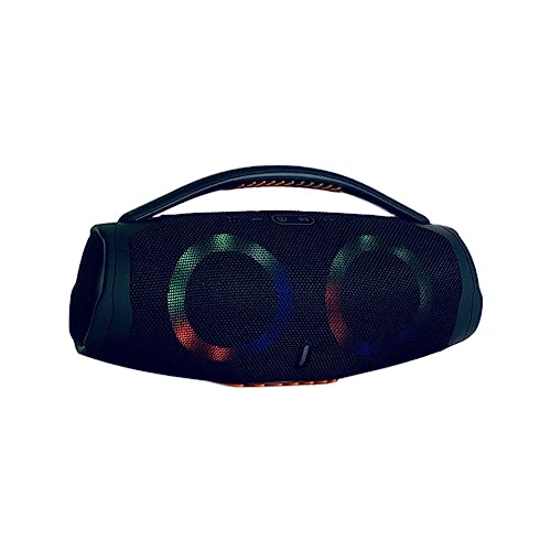 Ujjdwiurgh Tragbarer Bluetooth-Lautsprecher, Subwoofer- mit Wasserdichter RGB-Lichtfunktion, Lautsprecher, Home-Player für Büro, Outdoor, Schwarz Ujjdwiurgh Tragbarer Bluetooth-Lautsprecher, Subwoofer- mit Wasserdichter RGB-Lichtfunktion, Lautsprecher, Home-Player für Büro, Outdoor, Schwarz von Ujjdwiurgh