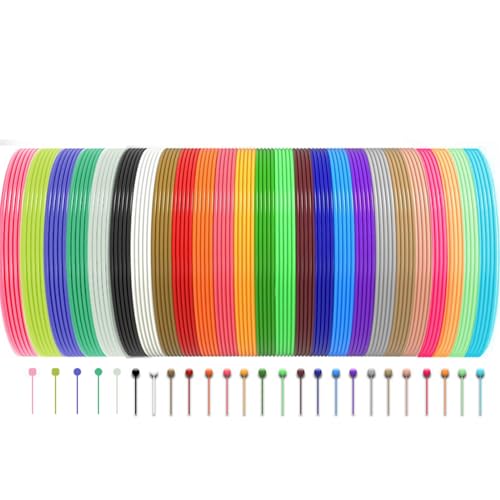 Ukbzxcmws 20 Farben 3D Stift Filament 1 75 Mm PCL Jede Farbe 16 4 Fuß 3D Stift Filament Nachfüllungen 3D Druckstift Nachfüllungen 1 75 von Ukbzxcmws