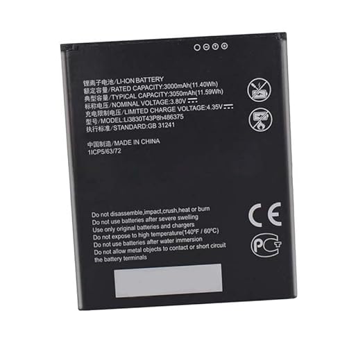 Ukkipower Li3830T43P8h486375 1ICP5/63/72 Ersatz Akku Kompatibel mit Blade A31 Mobile Phone (3.8V 3050mAh) (NOT Compatible with A31 Lite) von Ukkipower