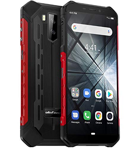 (2019) Ulefone Armor X3 Outdoor Handy mit Unterwassermodus, Android 9.0 5.5 ”IP68 / IP69K Smartphone, Dual-SIM, 2 GB RAM 32 GB ROM, 8MP + 5MP + 2MP, 5000 mAh Akku, Gesichts Entsperrung GPS rot von Ulefone