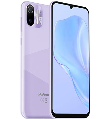 Ulefone 4G Smartphone ohne Vertrag, Note 6(P), 8,5mm Ultra Dünn DUAL-SIM-Handy, 6,1'' HD+ Bildschirm, 3-Karten Slot Design, Android 11 Go, 2GB + 32GB, 8MP+5MP Kamera, Gesichts Entsperrung GPS Violett von Ulefone