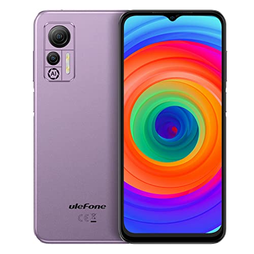 Ulefone Android 12 4G Smartphone ohne Vertrag Note 14(64GB), 3-Karten-Steckplatz, Quad Core 4GB+64GB, DUAL-SIM Handy, 6,52'' HD+, 8MP+13MP Kamera, 4500mAh Akku, Gesichts Entsperrung GPS Lila von Ulefone