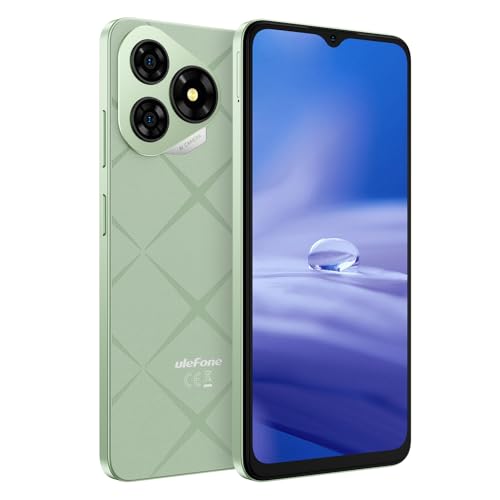 Ulefone Android 14 4G Smartphone ohne Vertrag Note 19, 3-Karten-Steckplatz, Octa-Core 6GB+32GB (512GB Extern), DUAL-SIM Smartphone, 6,56'' HD+, 8MP+5MP Kamera, Gesichtserkennung GPS Grün von Ulefone