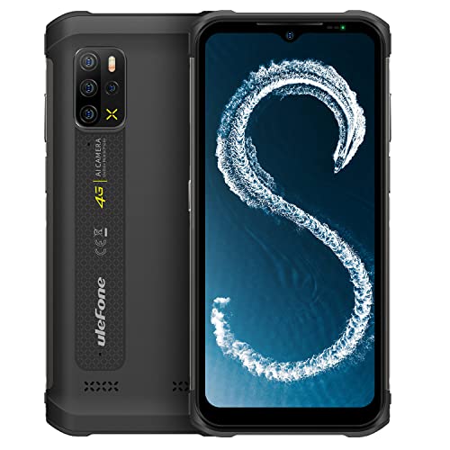 Ulefone Armor 12S Outdoor Smartphone ohne Vertrag，Helio G99 8GB+128GB, 6,52'' Android 12 IP68 IP69K Robustes Handy,50MP Quad-Rückfahrkamera, HiFi-Lautsprecher, GPS NFC Kabelloses Laden Schwarz von Ulefone