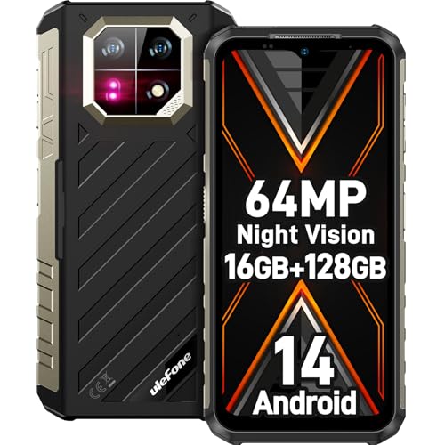 Ulefone Armor 22 Outdoor Handy 2025 Android 14 Octa Core 64MP+64MP Nachtsicht 16GB+128GB/512GB SD, 33W 6600mAh 6.58” 120Hz Rugged Smartphone 4G Dual SIM Fingerabdruck ID NFC 2-Jahr Garantie- Schwarz Ulefone Armor 22 Outdoor Handy 2025 Android 14 Octa Core 64MP+64MP Nachtsicht 16GB+128GB/512GB SD, 33W 6600mAh 6.58” 120Hz Rugged Smartphone 4G Dual SIM Fingerabdruck ID NFC 2-Jahr Garantie- Schwarz von Ulefone