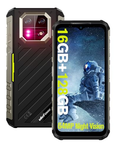 Ulefone Armor 22 Outdoor Handy Ohne Vertrag, 16GB+128GB+512GB Outdoor Smartphone, Android 13 Handy, 64MP Nachtsicht Kamera, 6600mAh Akku, 6.58 Zoll Display, Dual SIM 4G/NFC/GPS/OTG - Grün von Ulefone