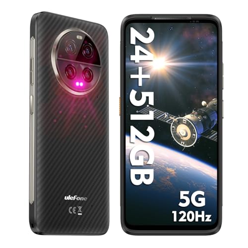 Ulefone Armor 23 Ultra Outdoor Handy 5G Zwei-Wege-Satellitennachrichten Smartphone 24GB + 512GB 5280mAh Akku, 6.78 Zoll FHD+ 120Hz, Android 13, 50MP+50MP+64MP+50MP Kamera, NFC/OTG Schwarz von Ulefone
