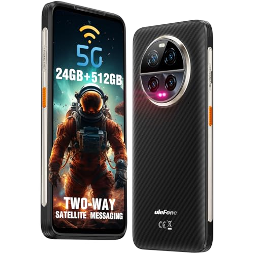 Ulefone Armor 23 Ultra Outdoor Handy 5G mit Satellitenkommunikation, 512GB+24GB Dimensity 8020 64MP Nachtsicht+50MP*3 Quad-Kamera 120W/5280mAh 6,78” 120Hz IP68/69K Dual SIM/WiFi 6/Fingerabdruck ID/NFC von Ulefone