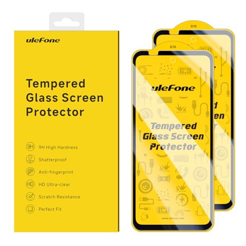 Ulefone Panzerglas Schutzfolie 2 Pack für Armor 24 Rugged Phones 6,78 Zoll [Sofortige Installation], 9H+ Härte HD Klar Vollständige Abdeckung Schutz Keine Blasen Kein Staub Fingerabdruckfrei von Ulefone