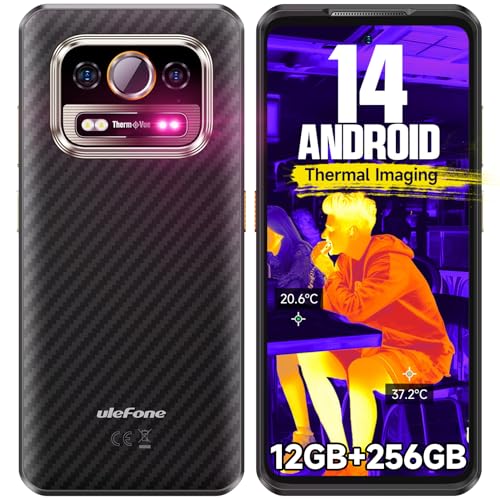 Ulefone Armor 25T Wärmebildkamera Outdoor Handy, 256GB+12GB/2TB Android 14 Helio G99 Octa-Core 50MP+64MP Nachtsicht 33W/6500mAh 6,78” 120Hz IP68 Smartphone Dual SIM 4G Fingerabdruck NFC 2-Jahr Garanti von Ulefone