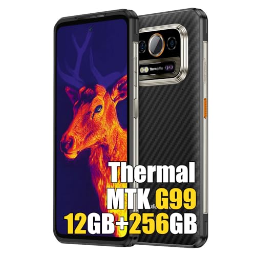 Ulefone Armor 25T 4G Outdoor Smartphone Wärmebildkamera, MTK G99 12GB+256GB+2TB Outdoor Handy, 64MP+32MP, 6500mAh 33W, 6,78”FHD+, Android 14 Handy ohne Vertrag, Dual 4G LTE NFC OTG GPS FM IP68 von Ulefone