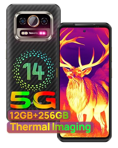 Ulefone Armor 25T Pro Outdoor Handy 5G, 12GB RAM + 256GB ROM, 64MP + 50MP Termocamera Rugged Smartphone, 6.78" FHD+ 6500mAh Batteria Android 14 Outdoor Smartphone, NFC/GPS/IP68-Schwarz von Ulefone