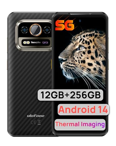 Ulefone Armor 25T Pro Outdoor Handy 5G Android 14 Smartphone mit Wärmebildkamera,12GB+256GB/SD-2TB IP68/69K Outdoor Smartphone 6500 mAh/33W, 6.78 Zoll FHD+ 120 Hz, 64MP+50MP Kamera, Dual SIM/NFC/OTG von Ulefone