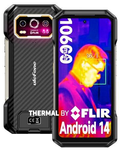 Ulefone Armor 27T Outdoor Handy, Android 14 Smartphone 10,600mAh Akku, 6.78 Zoll FHD+ 120Hz mit Wärmebildkamera, 24GB+256GB/SD-2TB Handy, 64MP+50MP Kamera, IP68/69K 4G Dual SIM Handy/VoLTE/NFC/OTG/GPS von Ulefone