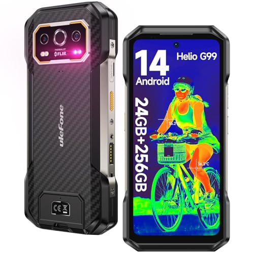 Ulefone Armor 27T Outdoor Handy FLIR® Wärmebildkamera, 12GB+256GB/2TB G99 Android 14 50MP+64MP Nachtsicht 10600mAh/33W 6,78” 120Hz IP68 Rugged Smartphone Dual 4G SIM Fingerabdruck ID NFC 2Jahr Garanti von Ulefone